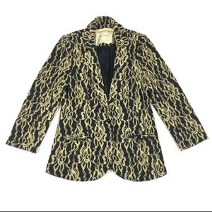 Anthropologie Cartonnier Embroidered Blazer jacket